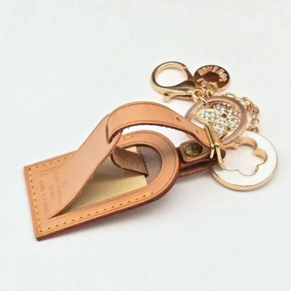 Authentic Louis Vuitton Name Tag / Luggage Tag with Unbranded Keychain - Picture 5 of 7